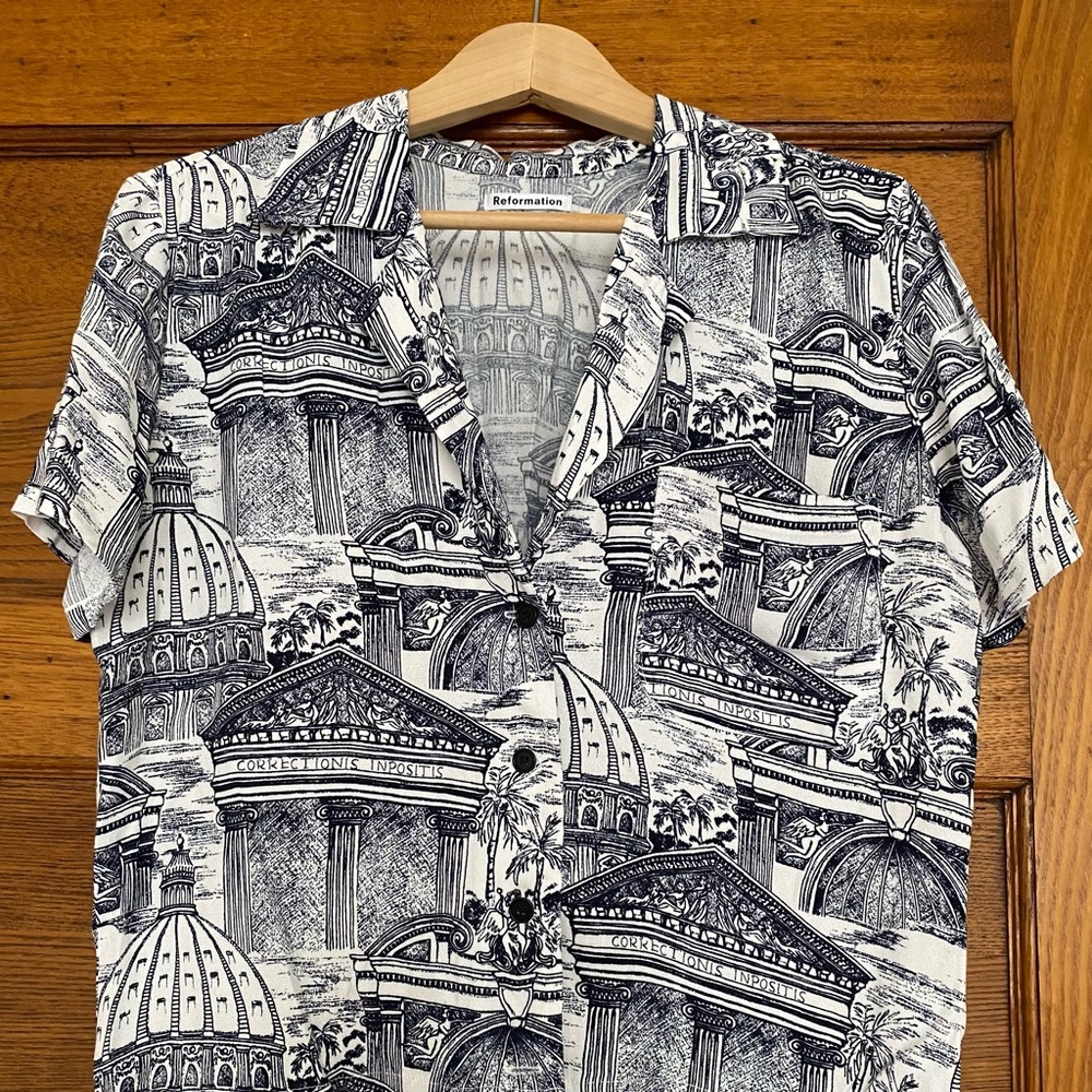 Reformation Cuba top, Rome print